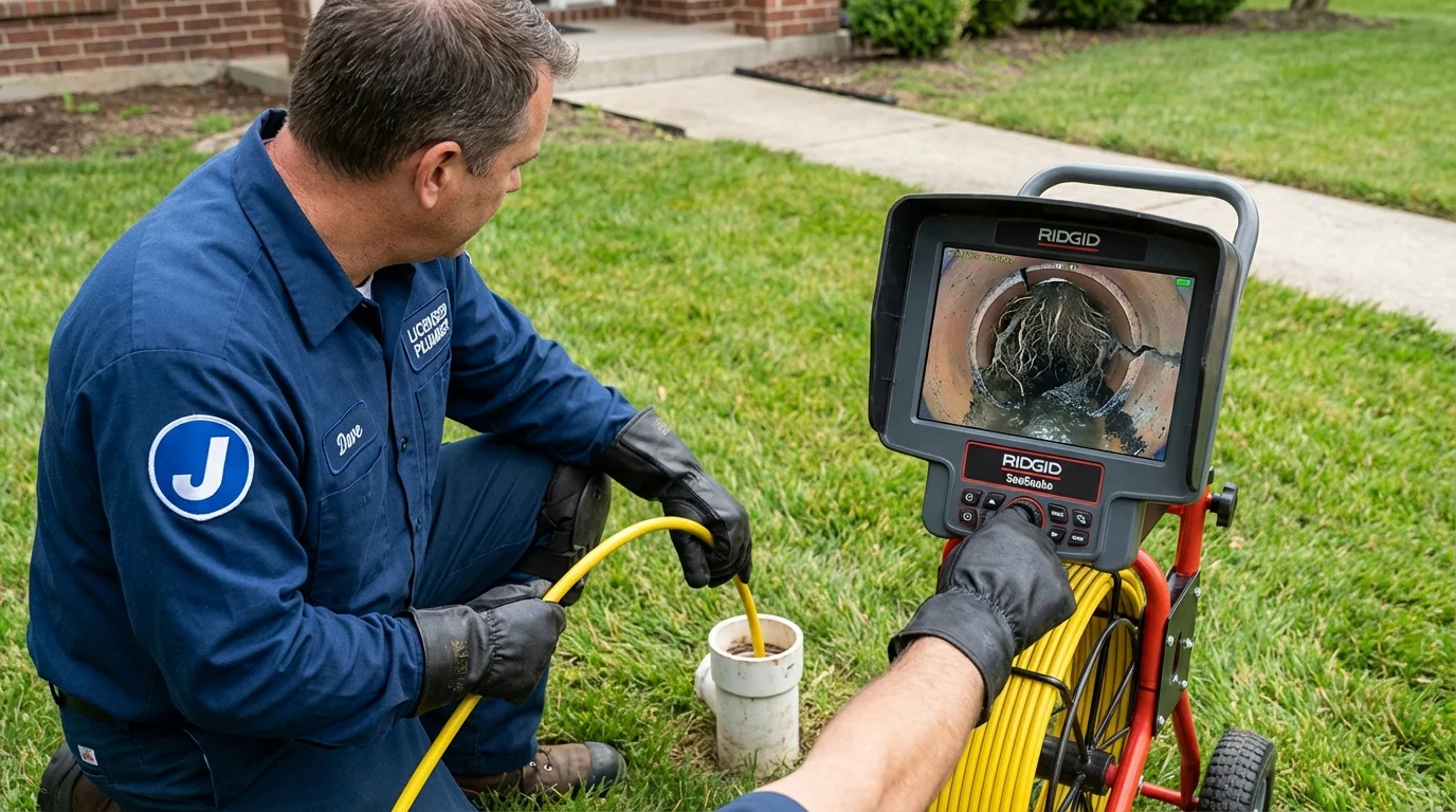 Sewer camera inspection being performed by Johns Plumbing LLC in Sparkill